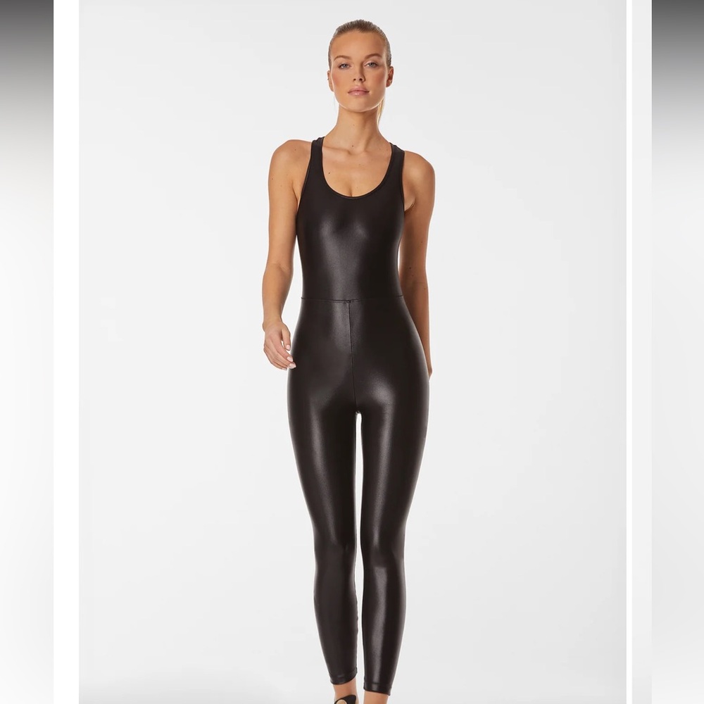 The Noli Shop Liquid Vixen jumpsuit black gloss small